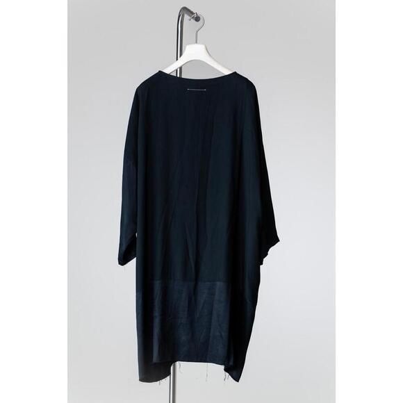 Maison Margiela Black Satin Sleeve Circle Pocket Dress - Picture 5 of 8